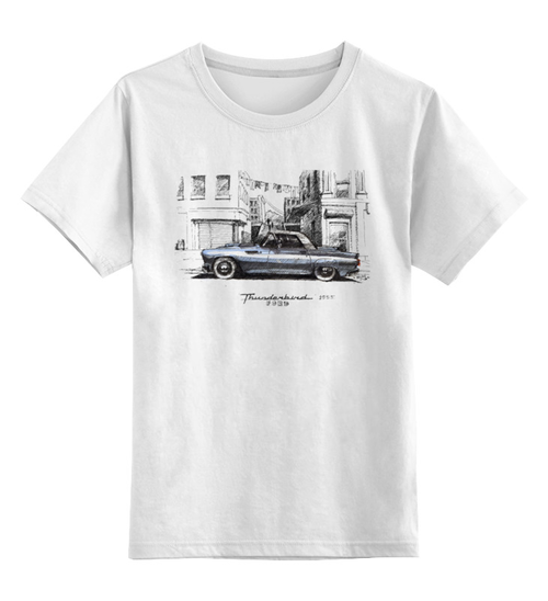 Заказать детскую футболку в Москве. Детская футболка классическая унисекс  Ford Thunderbird от miks - готовые дизайны и нанесение принтов.
