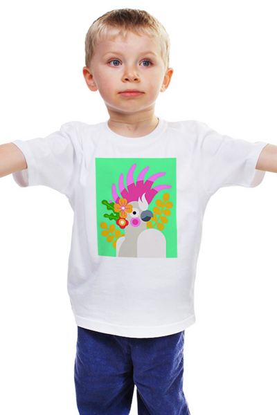 Заказать детскую футболку в Москве. Детская футболка классическая унисекс Попужка от Franka  - готовые дизайны и нанесение принтов.