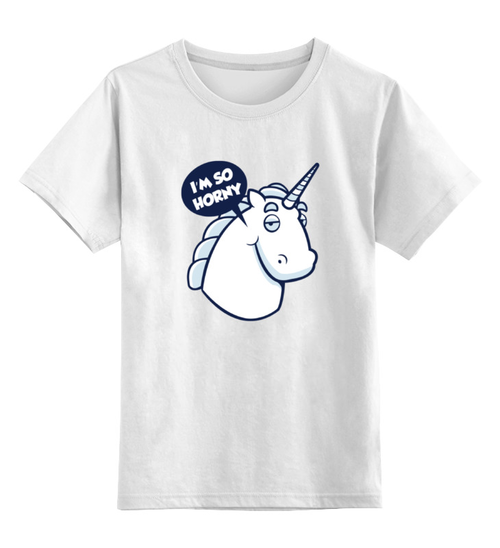 Заказать детскую футболку в Москве. Детская футболка классическая унисекс Единорог (unicorn) от originals - готовые дизайны и нанесение принтов.