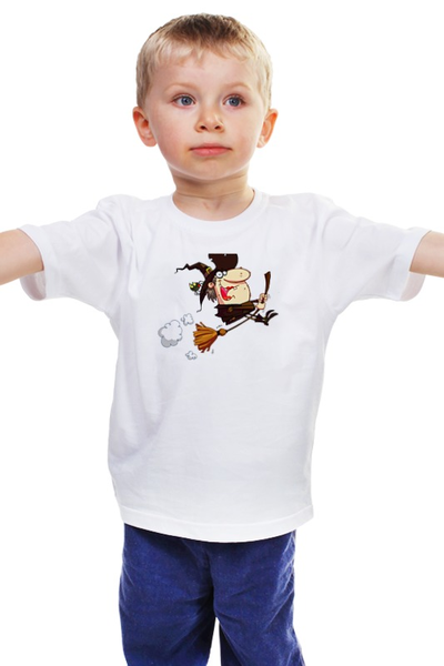 Заказать детскую футболку в Москве. Детская футболка классическая унисекс Ведьмочка от queen  - готовые дизайны и нанесение принтов.