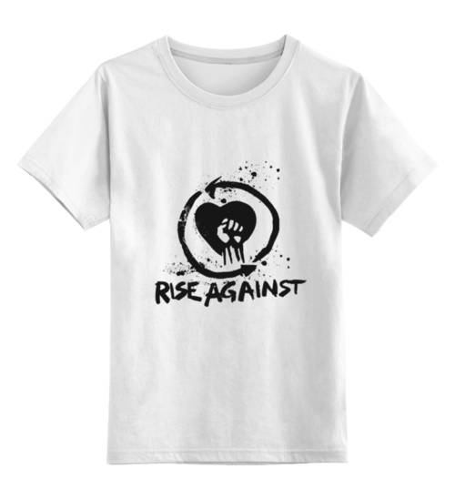 Заказать детскую футболку в Москве. Детская футболка классическая унисекс Rise Against от BURNSHIRTS - готовые дизайны и нанесение принтов.