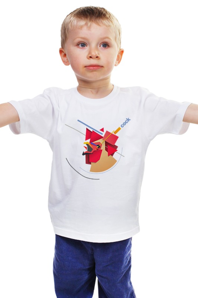 Заказать детскую футболку в Москве. Детская футболка классическая унисекс Suprematic Cock от zeroone - готовые дизайны и нанесение принтов.