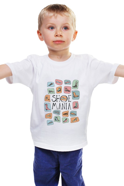 Заказать детскую футболку в Москве. Детская футболка классическая унисекс Обувная Мания от PolinaPo - готовые дизайны и нанесение принтов.