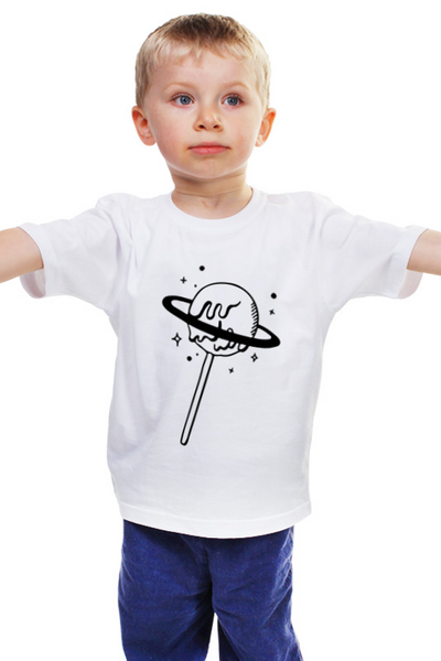 Заказать детскую футболку в Москве. Детская футболка классическая унисекс Чупа - Сатурн от MariYang  - готовые дизайны и нанесение принтов.