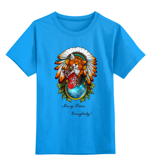 Заказать детскую футболку в Москве. Детская футболка классическая унисекс Merry Xmas Everybody от Анастасия Авина - готовые дизайны и нанесение принтов.