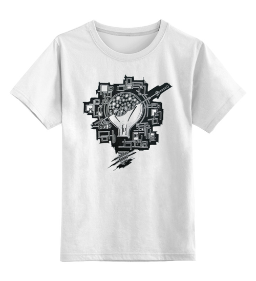 Заказать детскую футболку в Москве. Детская футболка классическая унисекс Лампочка от Shandr - готовые дизайны и нанесение принтов.