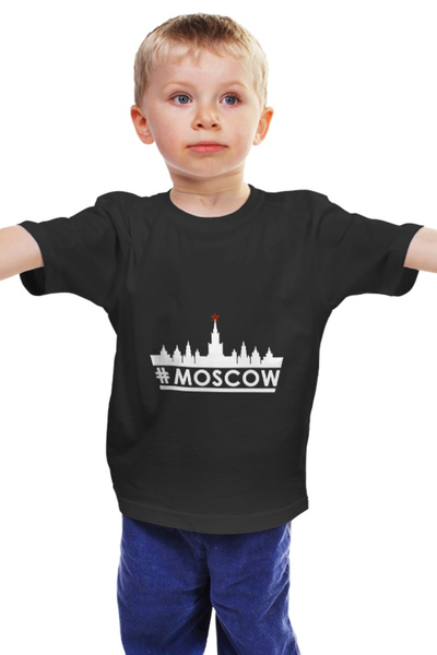 Заказать детскую футболку в Москве. Детская футболка классическая унисекс #MOSCOW.  от muzaka101 - готовые дизайны и нанесение принтов.