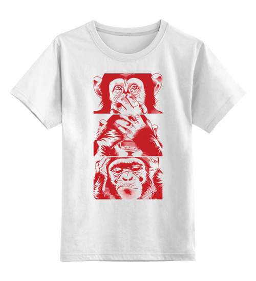Заказать детскую футболку в Москве. Детская футболка классическая унисекс Обезьяны от Виктор Гришин - готовые дизайны и нанесение принтов.