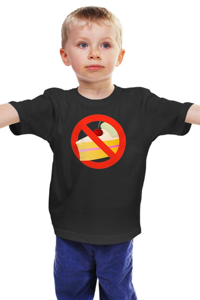 Заказать детскую футболку в Москве. Детская футболка классическая унисекс NO CAKE от Jimmy Flash - готовые дизайны и нанесение принтов.