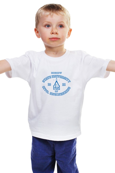 Заказать детскую футболку в Москве. Детская футболка классическая унисекс Футболка женская МГСУ от dyzel - готовые дизайны и нанесение принтов.