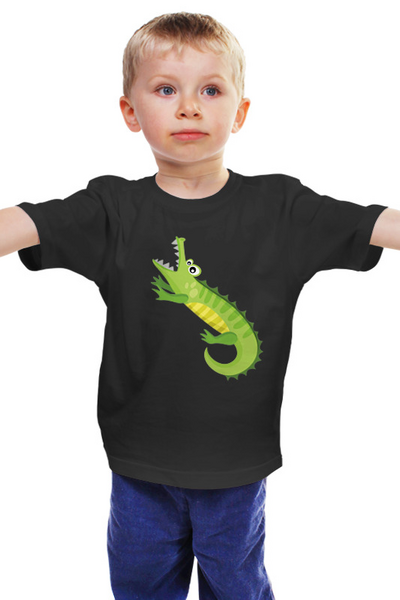 Заказать детскую футболку в Москве. Детская футболка классическая унисекс Крокодил от Zamula - готовые дизайны и нанесение принтов.