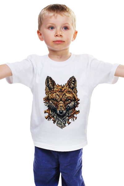 Заказать детскую футболку в Москве. Детская футболка классическая унисекс Лисица от YellowCloverShop - готовые дизайны и нанесение принтов.