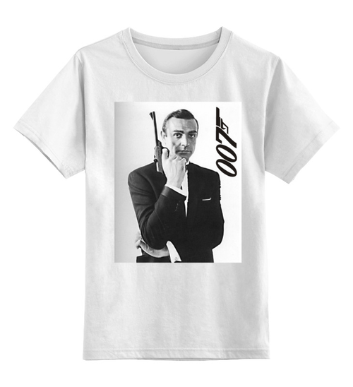 Заказать детскую футболку в Москве. Детская футболка классическая унисекс James Bond от Leichenwagen - готовые дизайны и нанесение принтов.