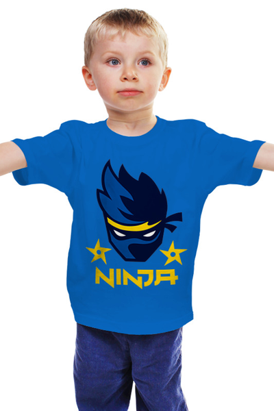 Заказать детскую футболку в Москве. Детская футболка классическая унисекс FORTNITE NINJA от geekbox - готовые дизайны и нанесение принтов.