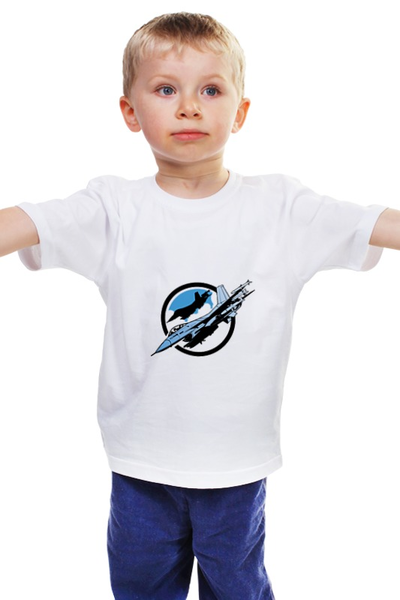 Заказать детскую футболку в Москве. Детская футболка классическая унисекс Истребитель от YellowCloverShop - готовые дизайны и нанесение принтов.