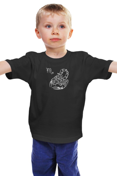 Заказать детскую футболку в Москве. Детская футболка классическая унисекс Скорпион от miss80 - готовые дизайны и нанесение принтов.