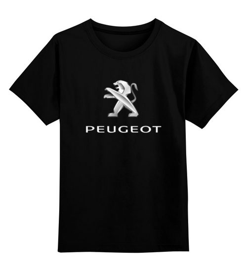 Заказать детскую футболку в Москве. Детская футболка классическая унисекс PEUGEOT от DESIGNER   - готовые дизайны и нанесение принтов.