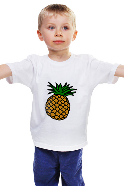 Заказать детскую футболку в Москве. Детская футболка классическая унисекс Ананас от THE_NISE  - готовые дизайны и нанесение принтов.