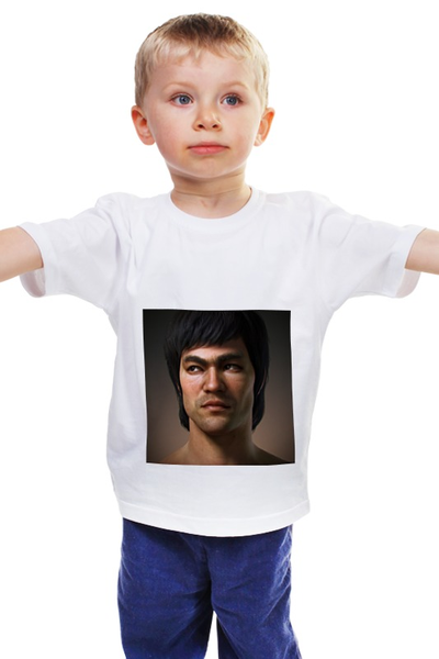 Заказать детскую футболку в Москве. Детская футболка классическая унисекс брюс ли от niggalay - готовые дизайны и нанесение принтов.