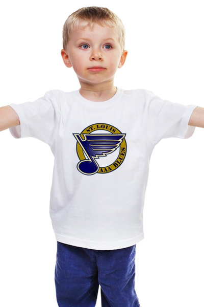 Заказать детскую футболку в Москве. Детская футболка классическая унисекс St Louis Blues / NHL USA от KinoArt - готовые дизайны и нанесение принтов.