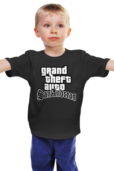 Заказать детскую футболку в Москве. Детская футболка классическая унисекс San Andreas от Nos  - готовые дизайны и нанесение принтов.