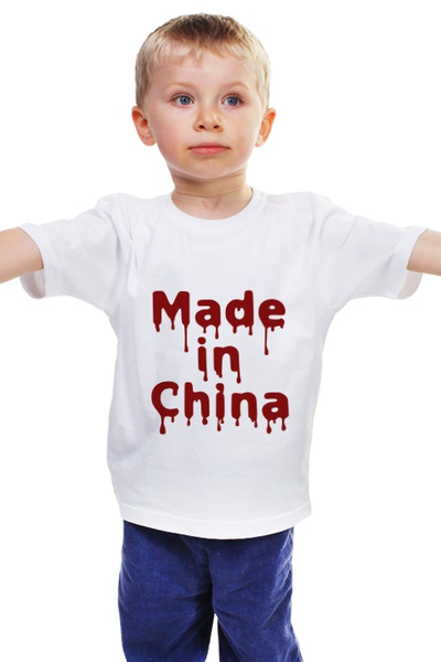 Заказать детскую футболку в Москве. Детская футболка классическая унисекс Made In China от trend - готовые дизайны и нанесение принтов.