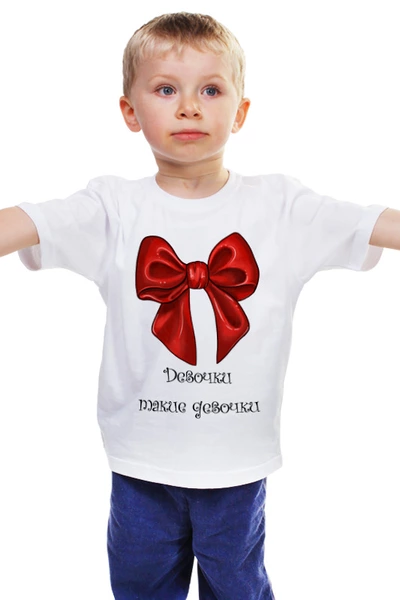 Заказать детскую футболку в Москве. Детская футболка классическая унисекс Бантик от Марина  - готовые дизайны и нанесение принтов.
