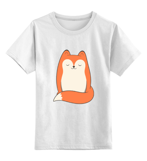 Заказать детскую футболку в Москве. Детская футболка классическая унисекс Лисичка (Fox) от coolmag - готовые дизайны и нанесение принтов.