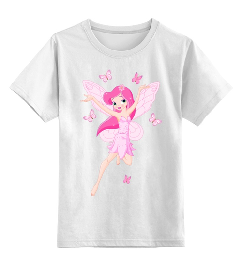 Заказать детскую футболку в Москве. Детская футболка классическая унисекс Розовая фея 2 от Виктор Гришин - готовые дизайны и нанесение принтов.