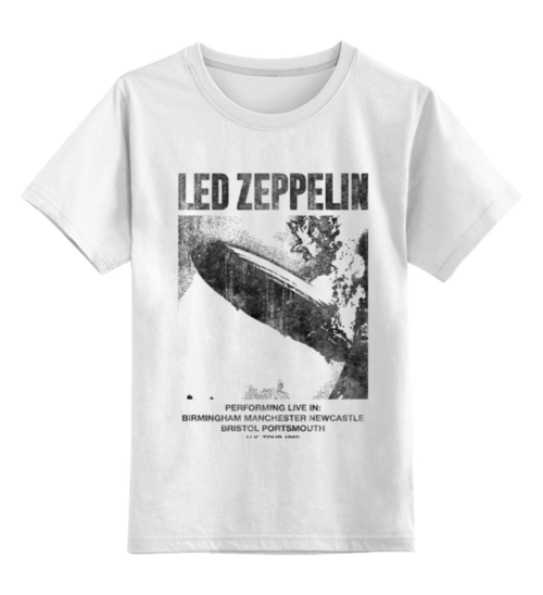 Заказать детскую футболку в Москве. Детская футболка классическая унисекс Led Zeppelin от geekbox - готовые дизайны и нанесение принтов.