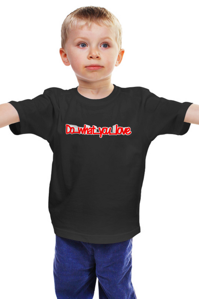 Заказать детскую футболку в Москве. Детская футболка классическая унисекс do what you love от MariYang  - готовые дизайны и нанесение принтов.