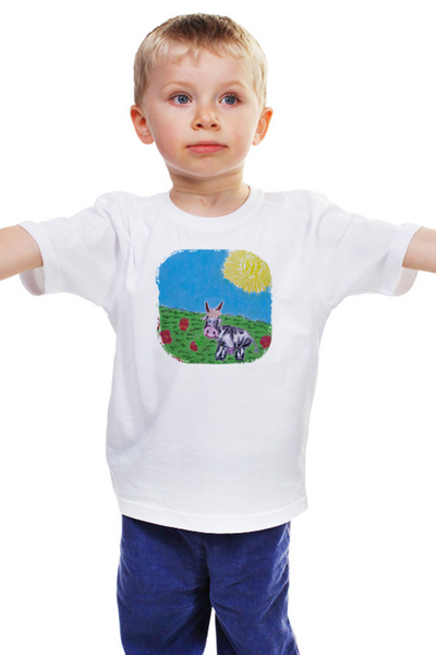Заказать детскую футболку в Москве. Детская футболка классическая унисекс Коровка от mrs-snit@yandex.ru - готовые дизайны и нанесение принтов.
