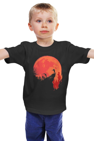 Заказать детскую футболку в Москве. Детская футболка классическая унисекс Красная Луна от printik - готовые дизайны и нанесение принтов.