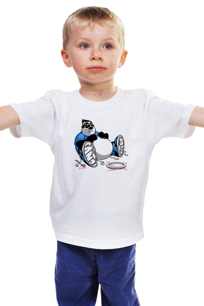 Заказать детскую футболку в Москве. Детская футболка классическая унисекс Смешная панда от T-shirt print  - готовые дизайны и нанесение принтов.