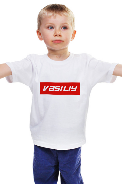 Заказать детскую футболку в Москве. Детская футболка классическая унисекс Vasiliy от THE_NISE  - готовые дизайны и нанесение принтов.