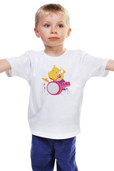 Заказать детскую футболку в Москве. Детская футболка классическая унисекс бегемотик от cherdantcev - готовые дизайны и нанесение принтов.