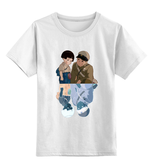 Заказать детскую футболку в Москве. Детская футболка классическая унисекс Сэйта и Сэцуко из "Могилы светлячков" от ano_ano - готовые дизайны и нанесение принтов.