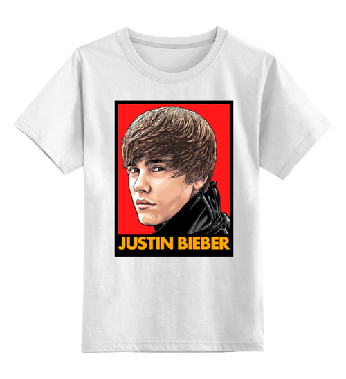Заказать детскую футболку в Москве. Детская футболка классическая унисекс Justin Bieber от Leichenwagen - готовые дизайны и нанесение принтов.