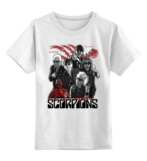 Заказать детскую футболку в Москве. Детская футболка классическая унисекс Scorpions от  ЯрМайка - готовые дизайны и нанесение принтов.