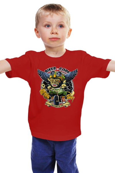 Заказать детскую футболку в Москве. Детская футболка классическая унисекс monkey от nova_lada - готовые дизайны и нанесение принтов.