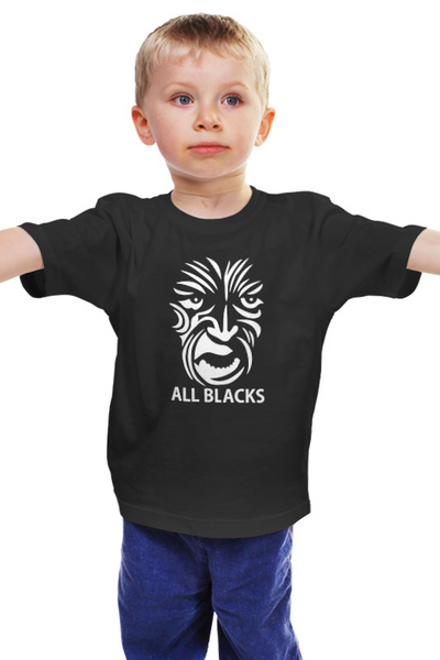 Заказать детскую футболку в Москве. Детская футболка классическая унисекс Маори регби от rugby - готовые дизайны и нанесение принтов.