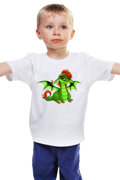 Заказать детскую футболку в Москве. Детская футболка классическая унисекс Милый дракончик от trugift - готовые дизайны и нанесение принтов.