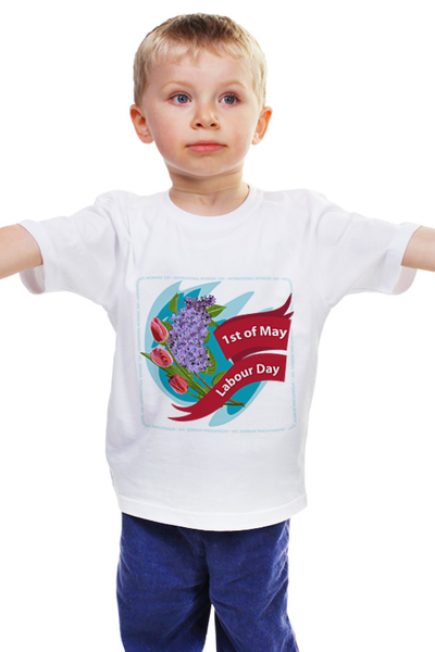 Заказать детскую футболку в Москве. Детская футболка классическая унисекс 1 мая от Сакурана  - готовые дизайны и нанесение принтов.