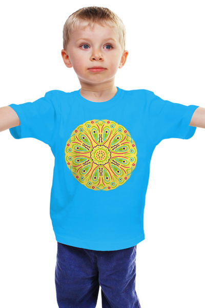 Заказать детскую футболку в Москве. Детская футболка классическая унисекс Счастье мандала от Koroleva - готовые дизайны и нанесение принтов.