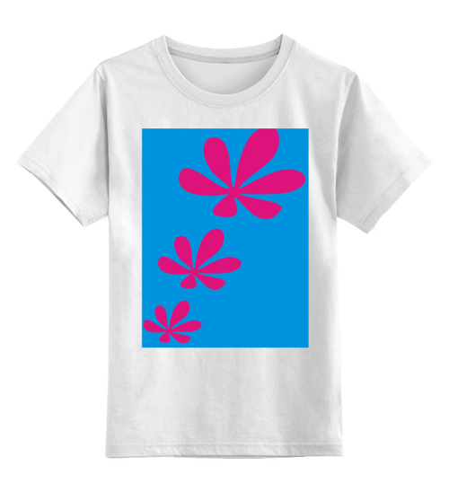 Заказать детскую футболку в Москве. Детская футболка классическая унисекс розовая лилия от nikol - готовые дизайны и нанесение принтов.