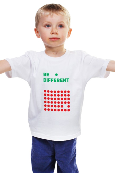 Заказать детскую футболку в Москве. Детская футболка классическая унисекс Be different от AstArt - готовые дизайны и нанесение принтов.