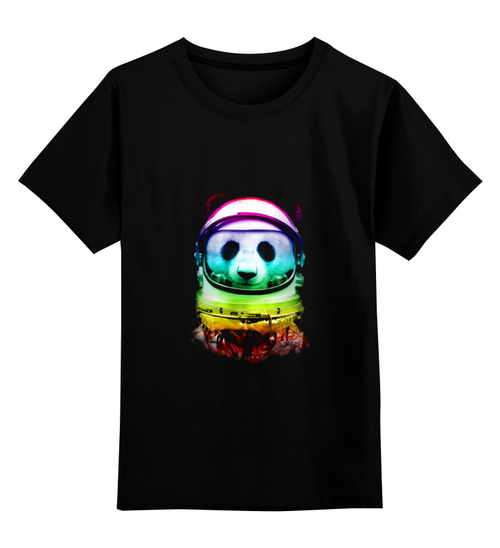Заказать детскую футболку в Москве. Детская футболка классическая унисекс Космическая панда от YellowCloverShop - готовые дизайны и нанесение принтов.