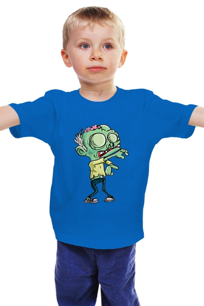 Заказать детскую футболку в Москве. Детская футболка классическая унисекс Зомби (Zombie) от Илья Щеблецов - готовые дизайны и нанесение принтов.