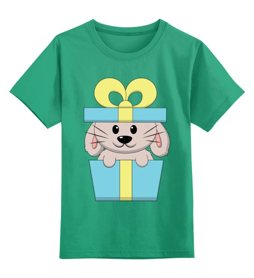 Заказать детскую футболку в Москве. Детская футболка классическая унисекс Кролик - Подарок от skynatural - готовые дизайны и нанесение принтов.