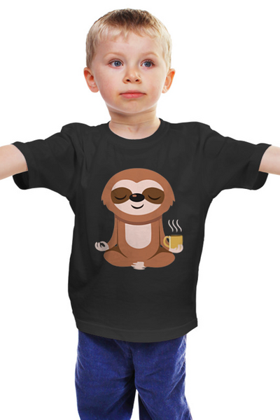 Заказать детскую футболку в Москве. Детская футболка классическая унисекс Ленивец Медитирует от MariYang  - готовые дизайны и нанесение принтов.